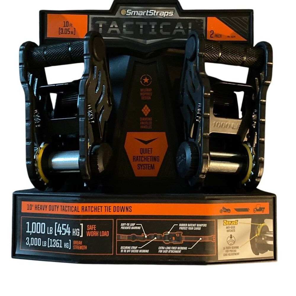 NEW SmartStraps Tactical 10ft 3000lbs 2 Pack